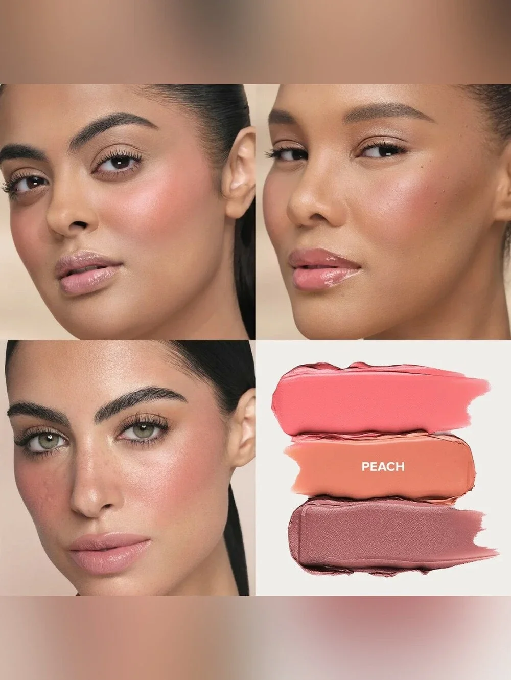 🍑Face Need🍑BNIB Anastasia Fullsize PEACH Magic Touch Cream Blush Trio!$38Ret!!